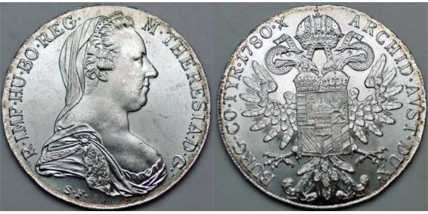 1 Талер Габсбургская империя (1526-1804) / Австрия Серебро Maria Theresa of Austria (1717 - 1780)