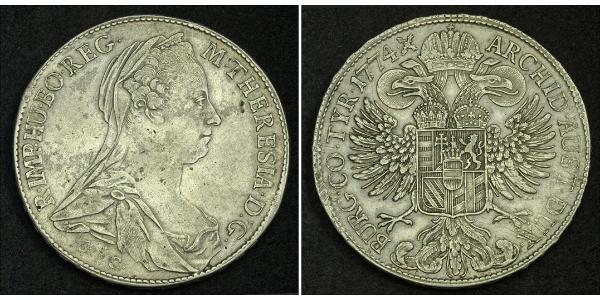 1 Талер Габсбургская империя (1526-1804) / Австрия Серебро Maria Theresa of Austria (1717 - 1780)