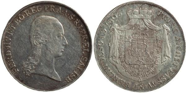 1 Талер Зальцбург Серебро Ferdinand III, Holy Roman Emperor (1608-1657)