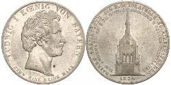 1 Талер Королевство Бавария (1806 - 1918) Серебро Людвиг I (король Баварии)(1786 – 1868)
