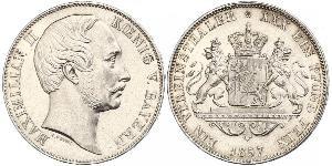 1 Талер Королевство Бавария (1806 - 1918) Серебро Максимилиан II (король Баварии)(1811 - 1864)