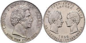 1 Талер Королевство Бавария (1806 - 1918) Серебро 