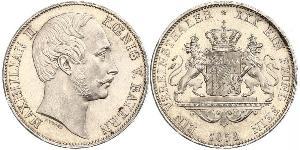 1 Талер Королевство Бавария (1806 - 1918) Серебро Максимилиан II (король Баварии)(1811 - 1864)