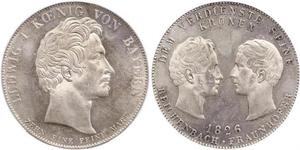 1 Талер Королевство Бавария (1806 - 1918) Серебро 