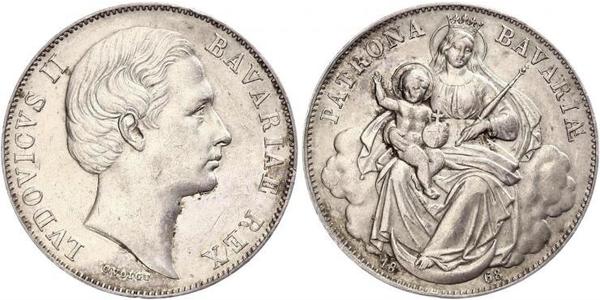 1 Талер Королевство Бавария (1806 - 1918) Серебро Людвиг II (король Баварии)(1845 – 1886)