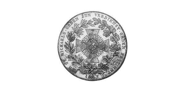 1 Талер Королевство Бавария (1806 - 1918) Серебро Людвиг I (король Баварии)(1786 – 1868)
