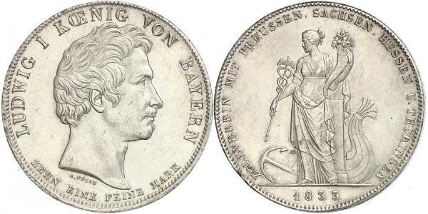 1 Талер Королевство Бавария (1806 - 1918) Серебро Людвиг I (король Баварии)(1786 – 1868)
