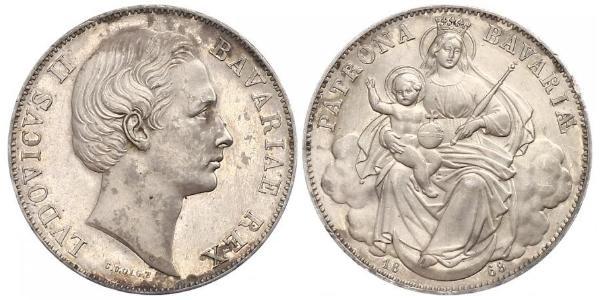 1 Талер Королевство Бавария (1806 - 1918) Серебро Людвиг II (король Баварии)(1845 – 1886)
