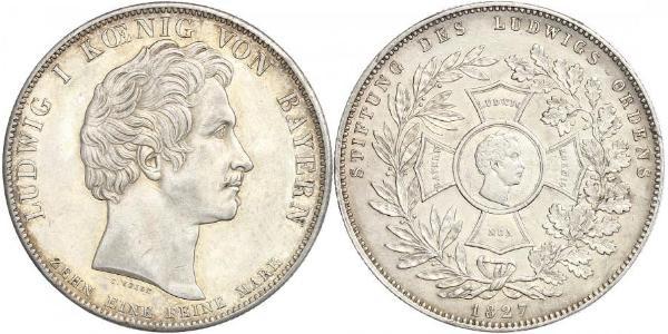 1 Талер Королевство Бавария (1806 - 1918) Серебро Людвиг I (король Баварии)(1786 – 1868)