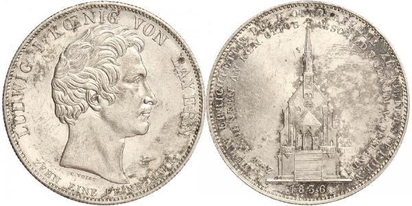 1 Талер Королевство Бавария (1806 - 1918) Серебро Людвиг I (король Баварии)(1786 – 1868)