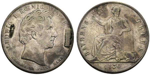 1 Талер Королевство Бавария (1806 - 1918) Серебро Людвиг I (король Баварии)(1786 – 1868)
