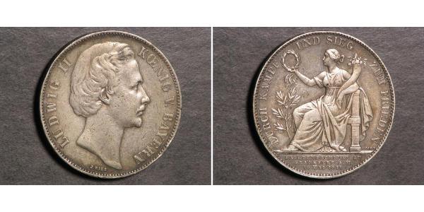 1 Талер Королевство Бавария (1806 - 1918) Серебро Людвиг II (король Баварии)(1845 – 1886)