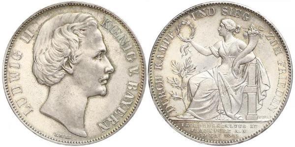 1 Талер Королевство Бавария (1806 - 1918) Серебро Людвиг II (король Баварии)(1845 – 1886)