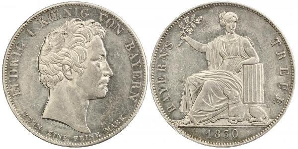 1 Талер Королевство Бавария (1806 - 1918) Серебро Людвиг I (король Баварии)(1786 – 1868)