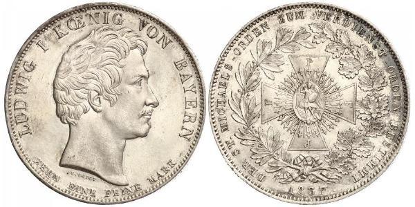 1 Талер Королевство Бавария (1806 - 1918) Серебро Людвиг I (король Баварии)(1786 – 1868)