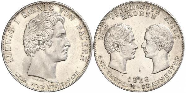 1 Талер Королевство Бавария (1806 - 1918) Серебро 