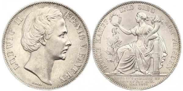 1 Талер Королевство Бавария (1806 - 1918) Серебро Людвиг II (король Баварии)(1845 – 1886)