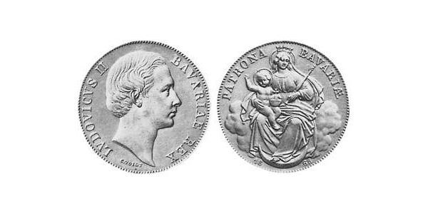 1 Талер Королевство Бавария (1806 - 1918) Серебро Людвиг II (король Баварии)(1845 – 1886)