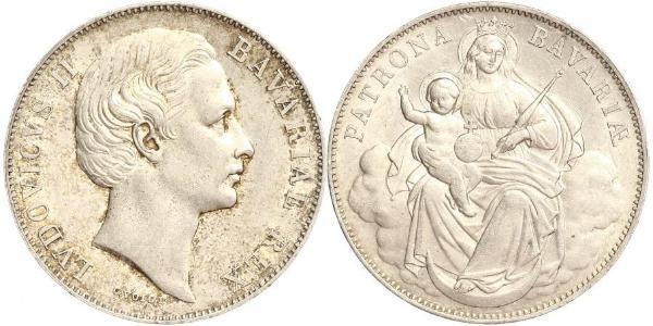 1 Талер Королевство Бавария (1806 - 1918) Серебро Людвиг II (король Баварии)(1845 – 1886)