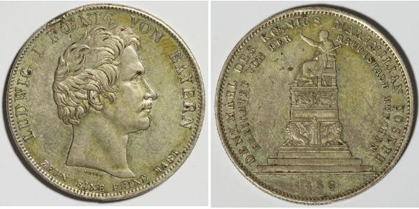 1 Талер Королевство Бавария (1806 - 1918) Серебро 