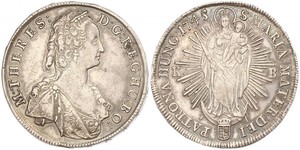 1 Талер Королевство Венгрия (1000-1918) Серебро Maria Theresa of Austria (1717 - 1780)