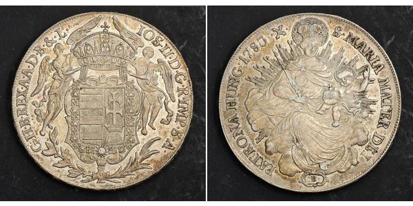 1 Талер Королевство Венгрия (1000-1918) Серебро Joseph II, Holy Roman Emperor  (1741 - 1790)