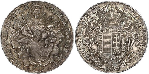 1 Талер Королевство Венгрия (1000-1918) Серебро Joseph II, Holy Roman Emperor  (1741 - 1790)