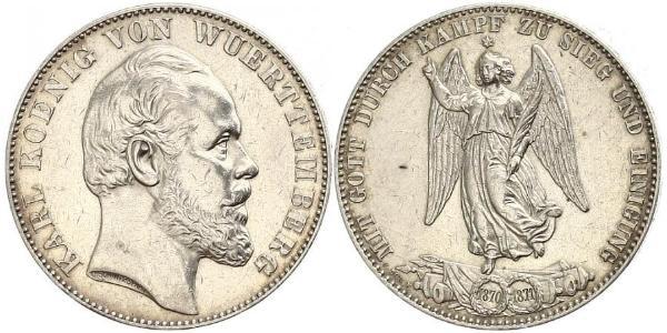 1 Талер Королевство Вюртемберг (1806-1918) Серебро Карл I (король Вюртемберга)