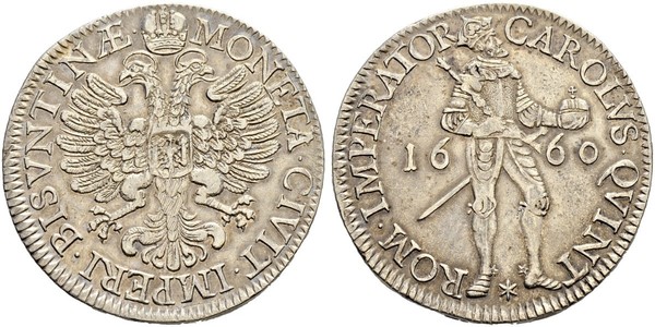 1 Талер Королевство Франция (843-1791) Серебро Карл V император Св. Римской империи  (1500-1558)
