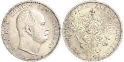 1 Талер Пруссия (королевство) (1701-1918) Серебро Wilhelm I, German Emperor (1797-1888)