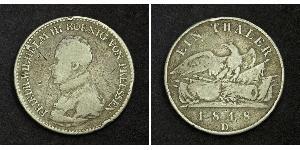 1 Талер Пруссия (королевство) (1701-1918) Серебро Фридрих Вильгельм III, король Пруссии (1770 -1840)