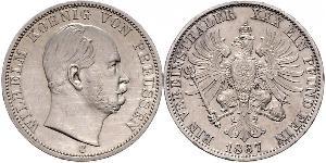 1 Талер Пруссия (королевство) (1701-1918) Серебро Wilhelm I, German Emperor (1797-1888)