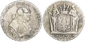 1 Талер Пруссия (королевство) (1701-1918) Серебро Фридрих Вильгельм II