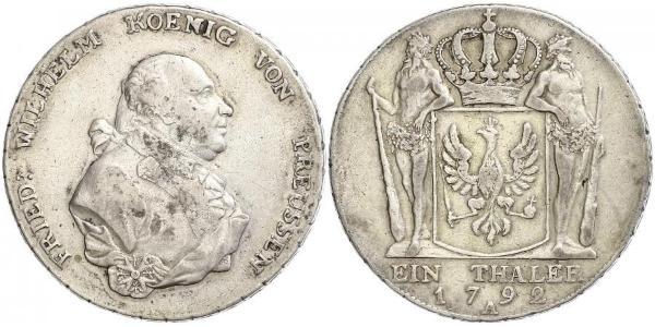 1 Талер Пруссия (королевство) (1701-1918) Серебро Фридрих Вильгельм II