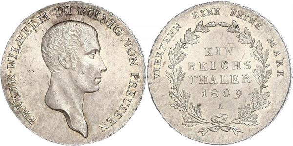 1 Талер Пруссия (королевство) (1701-1918) Серебро Фридрих Вильгельм III, король Пруссии (1770 -1840)