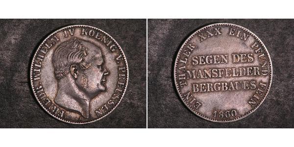1 Талер Пруссия (королевство) (1701-1918) Серебро Фридрих Вильгельм IV (1795 - 1861)