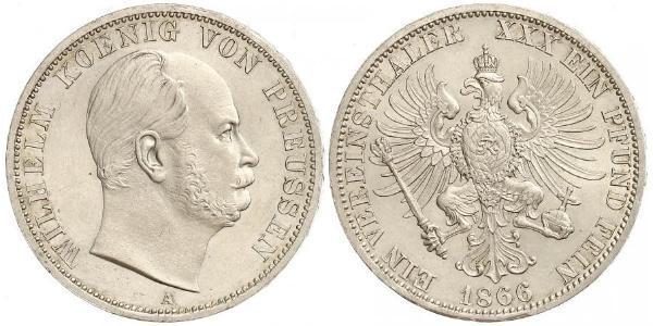 1 Талер Пруссия (королевство) (1701-1918) Серебро Wilhelm I, German Emperor (1797-1888)