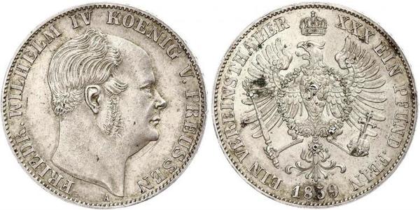 1 Талер Пруссия (королевство) (1701-1918) Серебро Фридрих Вильгельм IV (1795 - 1861)