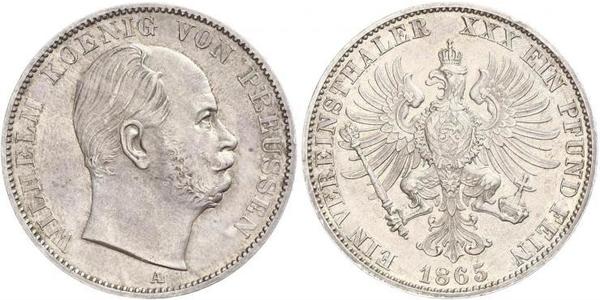 1 Талер Пруссия (королевство) (1701-1918) Серебро Wilhelm I, German Emperor (1797-1888)