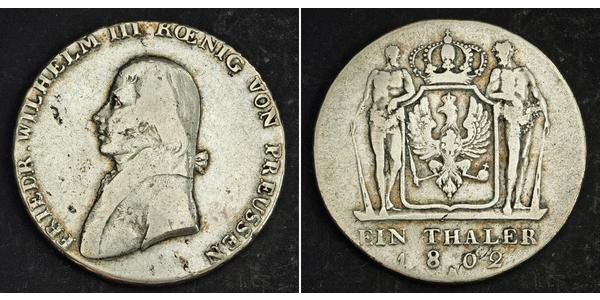 1 Талер Пруссия (королевство) (1701-1918) Серебро Фридрих Вильгельм III, король Пруссии (1770 -1840)