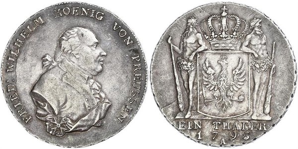 1 Талер Пруссия (королевство) (1701-1918) Серебро Фридрих Вильгельм II