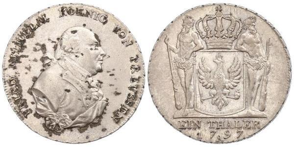 1 Талер Пруссия (королевство) (1701-1918) Серебро Фридрих Вильгельм II