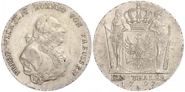 1 Талер Пруссия (королевство) (1701-1918) Серебро Фридрих Вильгельм II