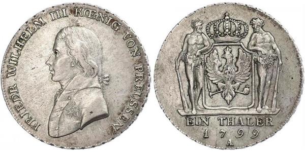1 Талер Пруссия (королевство) (1701-1918) Серебро Фридрих Вильгельм III, король Пруссии (1770 -1840)