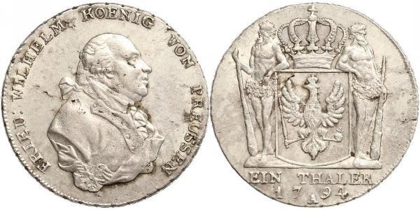 1 Талер Пруссия (королевство) (1701-1918) Серебро Фридрих Вильгельм II
