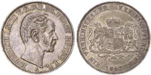 1 Талер Рейсс (старшей линии) (1778 - 1918) Серебро Heinrich LXVII, Prince Reuss Younger Line