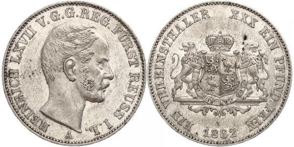 1 Талер Рейсс (старшей линии) (1778 - 1918) Серебро Heinrich LXVII, Prince Reuss Younger Line
