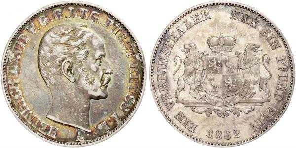 1 Талер Рейсс (старшей линии) (1778 - 1918) Серебро Heinrich LXVII, Prince Reuss Younger Line