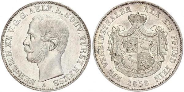 1 Талер Рейсс (старшей линии) (1778 - 1918) Серебро Heinrich XX, Prince Reuss of Greiz