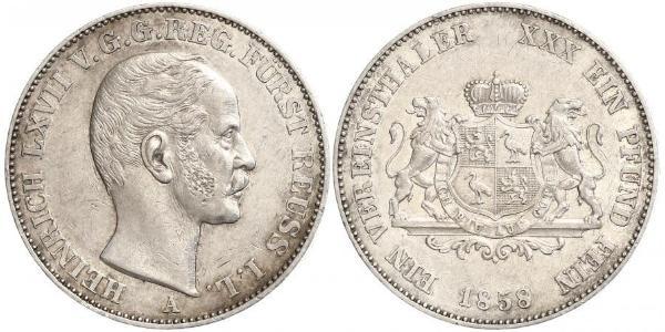 1 Талер Рейсс (старшей линии) (1778 - 1918) Серебро Heinrich LXVII, Prince Reuss Younger Line